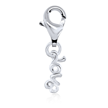 Love Word Shaped Silver Charms CH-49